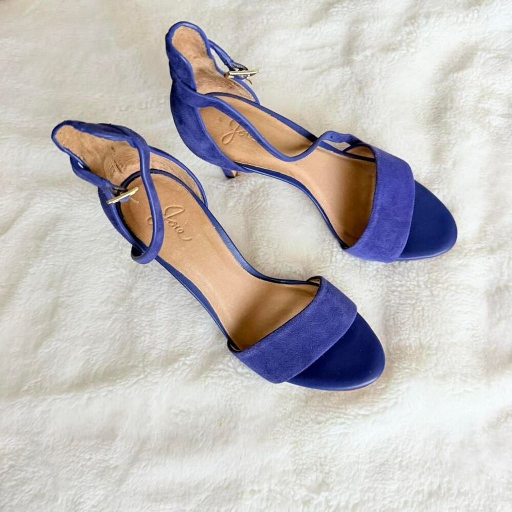 Joie Women's Blue and Purple blue suede heels with ankle strap 7